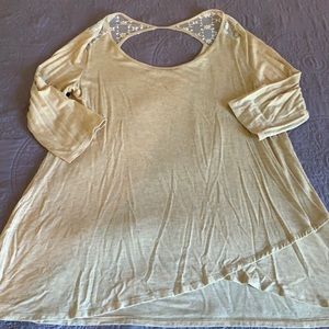FINAL OFFER! Loveappella Lace Accent Tunic Tee Size XL